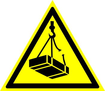 W06 опасно! возможно падение груза (пластик, 500х500 мм) - Знаки безопасности - Знаки и таблички для строительных площадок - Магазин охраны труда и техники безопасности stroiplakat.ru